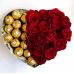 Букет из роз с конфетами "Сердце любимой"